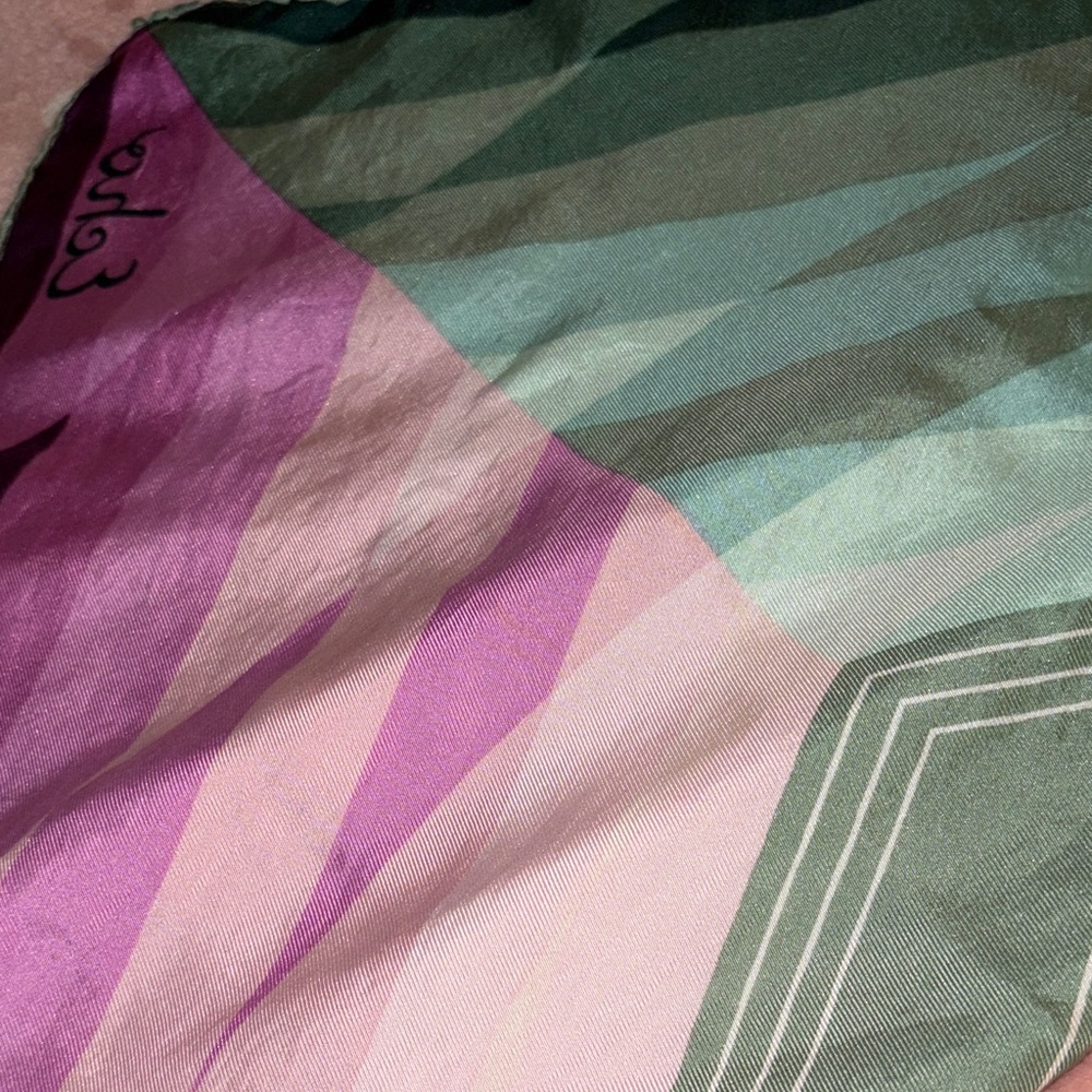 Echo Designer Colorful Geometric Silk Scarf - Picture 8 of 8